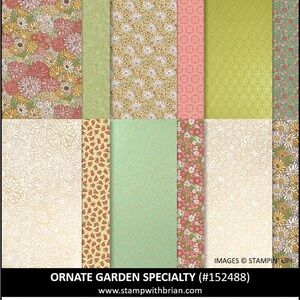 🏷 New Stampin Up! Ornate Garden 12" X12" SPECIALTY DESIGNER SERIES PAPER